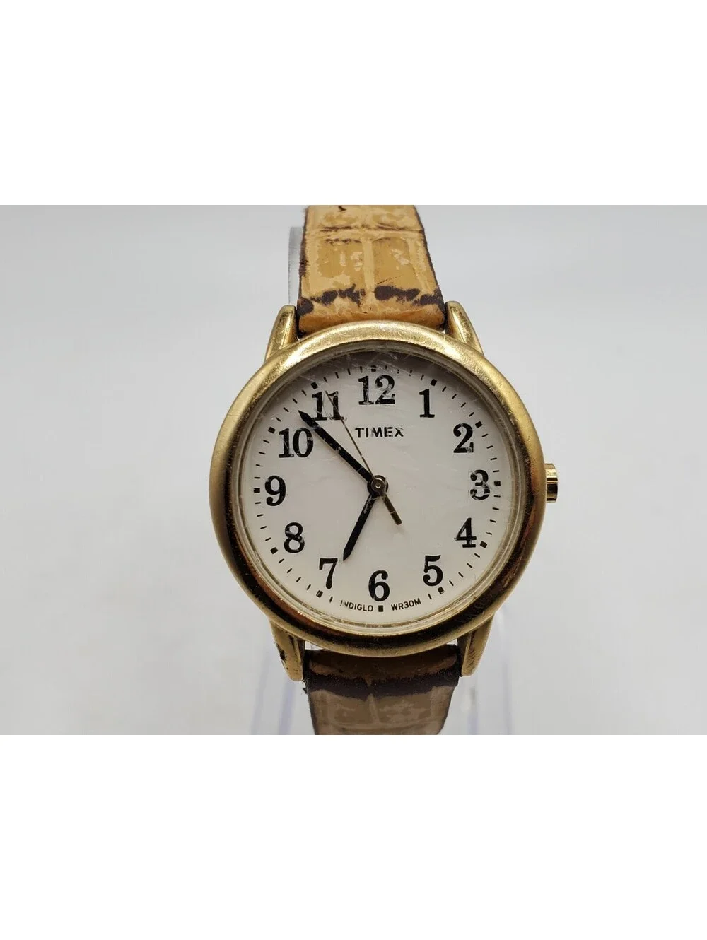 Vintage 1986 Timex Quartz Watch Womens New Battery Gold Tone 30mm